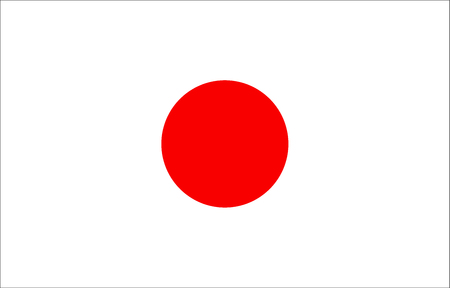 Japanese flag original, VECTOR template on White Background.のイラスト素材