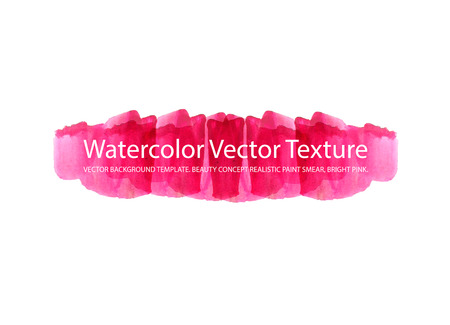 Paint smear realistic VECTOR illustration, colorful magenta backdrop template.のイラスト素材