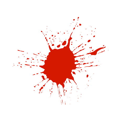 Blood, Red Paint VECTOR Splatter Isolated On White Background.のイラスト素材