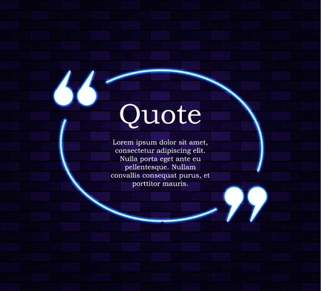 Retro Hipster Quote VECTOR Frame Template, Brick Wall Background and Shine Quote Box. Text Template.のイラスト素材