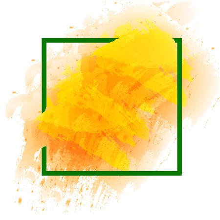 Summer, Spring Season Colors Frame, Modern Border, Blank Template.のイラスト素材