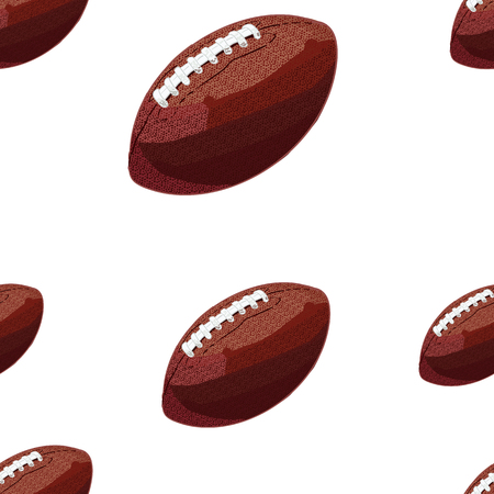 Seamless Pattern, VECTOR Background, American Football Balls.のイラスト素材