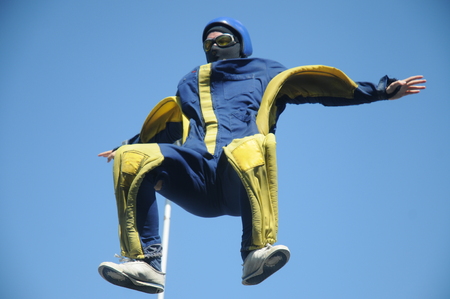 Man skydivingのeditorial素材