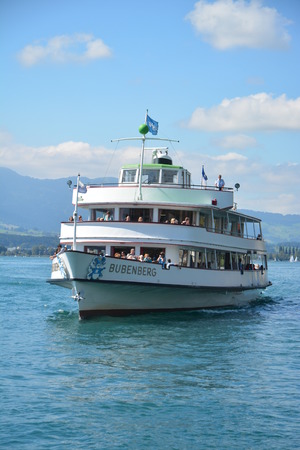 Passenger Ship On Lake Thun / MS Bubenbergのeditorial素材