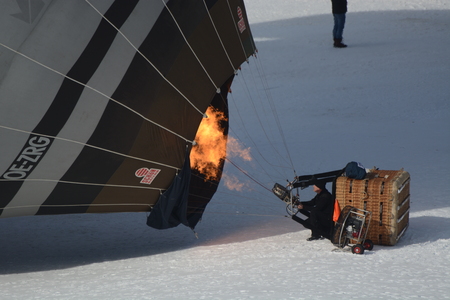 Balloon Preparation At The Festival Chateau DOexのeditorial素材