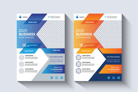 Profession Creative Conference Flyer Layout Template. Multipurpose Use.のイラスト素材