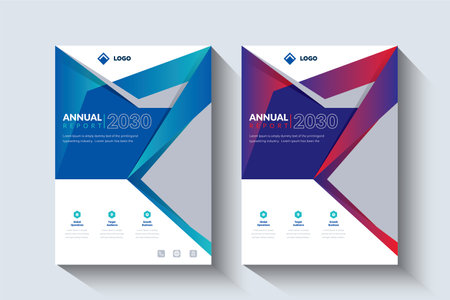 Annual Report Layout Design Template. Corporate Business flyer Background,  Catalog, Cover, Booklet, Brochure, Magazine, Poster, Corporate Presentation, Portfolio, Flyer, Banner, Etc. Concept Idea.のイラスト素材