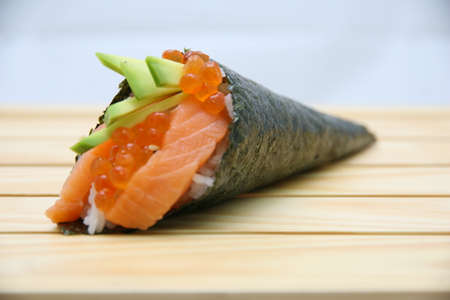 Presentation different styles of Sushi Venezuelaの写真素材
