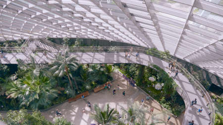 Singapore - January 11, 2020 : Cloud Forest Dome at Gardens by the Bay on January 11, 2020 in Singapore. Spanning 101 hectares of reclaimed land in central Singapore, adjacent to Marina Reservoir.のeditorial素材