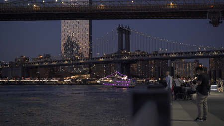 Brooklyn Bridge and Manhattanのeditorial素材