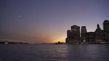 Brooklyn Bridge and Manhattanの写真素材