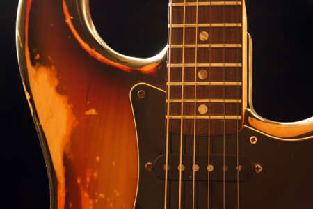 1970's sunburst strat with dust and scratches onの写真素材