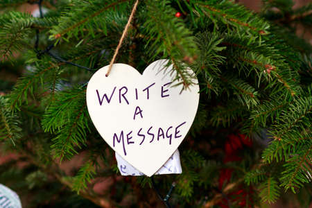 Christmas tree where you left a christmas message to Santa