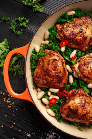 Blackberry salad with greens, almond nuts, feta, avocado and feta cheese.の写真素材