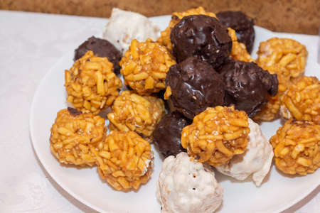 National sweet dish of Tatarstan, sweetness on the tableの写真素材