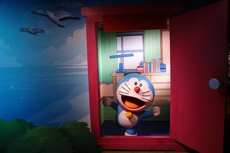 Doraemon Wax Figure at Madame Tussauds Bangkokのeditorial素材