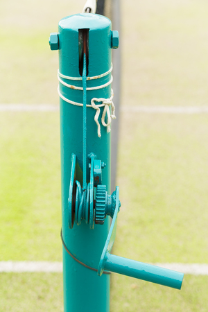 Lawn tennis court and net.の写真素材