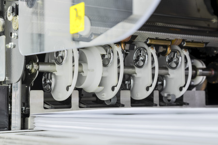 The equipment for a press in a modern printing house