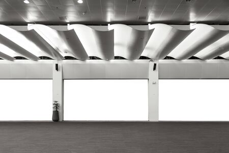 Blank billboard in subway. Useful for your advertising.