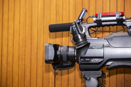 High definition cinema camera on a movie set.