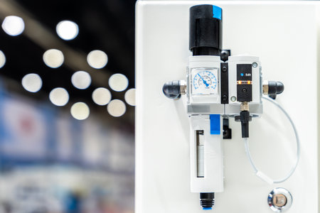 Compressed Air Filter Regulator Lubricator.の写真素材