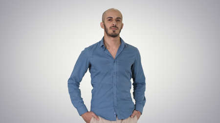 Handsome young arabic man wearing a casual outfitの写真素材