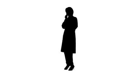 African american female doctor talking on the phone, Alpha Channの写真素材