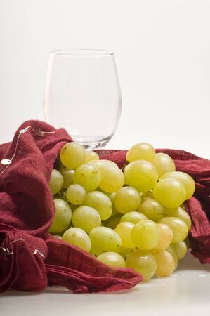 wine glass and grapesの写真素材