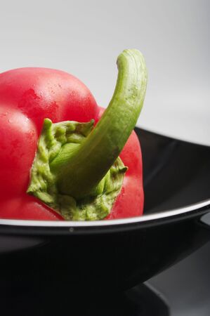 red pepper in a plate の写真素材