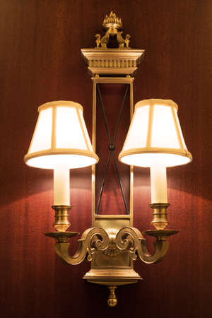 Old gold lampの写真素材