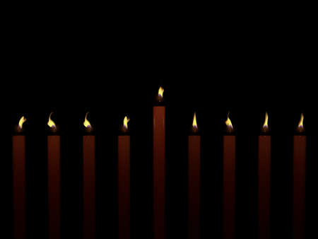 Hanukkah Menorahの写真素材