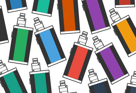 electronic cigarette color background vaping. Vector illustration of vapeのイラスト素材