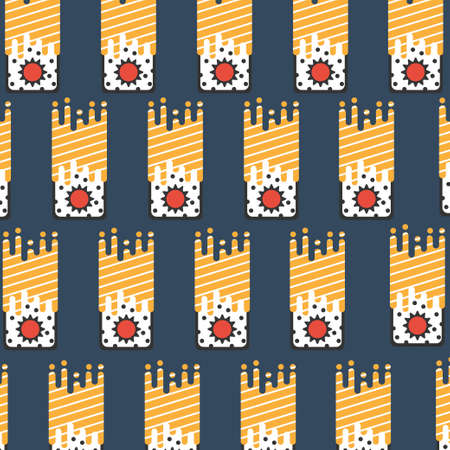 sushi pattern on dark background flat style. fast food. japanese cuisineのイラスト素材