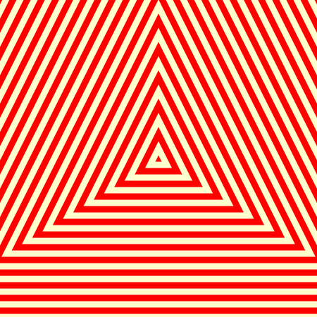 Pattern with symmetric geometric ornament. Striped red white abstract background. Abstract repeated triangles wallpaper. illustrationのイラスト素材