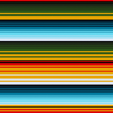 Mexican ethnic striped seamless pattern. Traditional folk handmade woven ornament. illustration