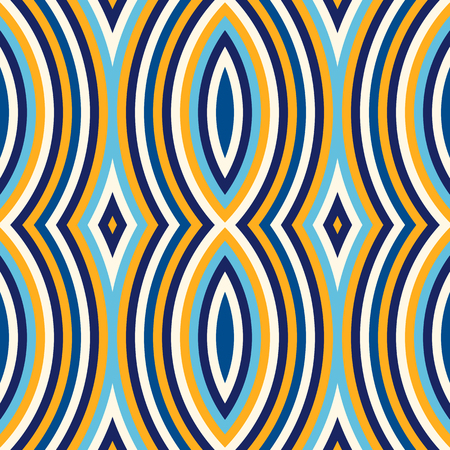 Bright ethnic abstract background. Seamless pattern with symmetric geometric ornament. Ornamental mosaic texture. Vector illustrationのイラスト素材