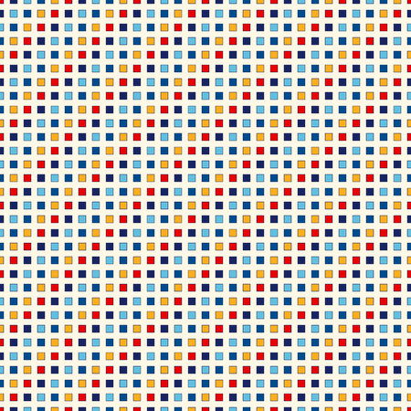 Seamless pattern with symmetric geometric ornament. Abstract repeated bright squares background....