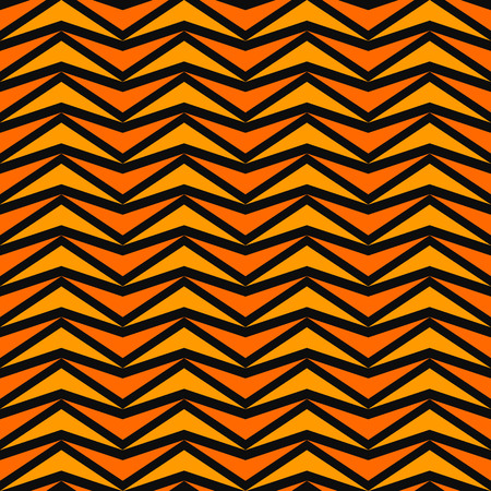 Seamless pattern in Halloween traditional colors. Orange color stylized triangles mosaic abstract on...