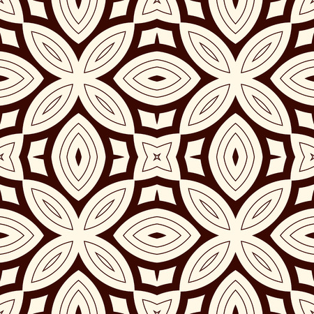 Outline seamless pattern with floral motif. Ornamental abstract background. Ethnic and tribal print. Digital paper, textile print, page fill. Vector artのイラスト素材