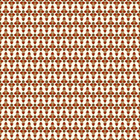 Bright seamless pattern with repeated geometric forms. Ornamental abstract background. Ethnic and tribal motifs. Digital paper, textile print, page fill. Vector artのイラスト素材