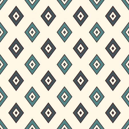 Seamless pattern with geometric figures. Repeated diamond ornamental abstract background. Rhombuses motif. Modern style digital paper, textile print, page fill. Vector artのイラスト素材