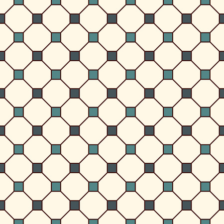 Repeated blue squares abstract background. Minimalist seamless surface pattern with geometric ornament. Simple modern print. Checkered wallpaper. Vector artのイラスト素材