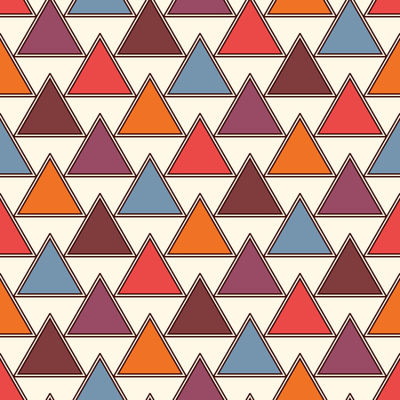 Seamless triangle in multicolor. Vector illustrationのイラスト素材