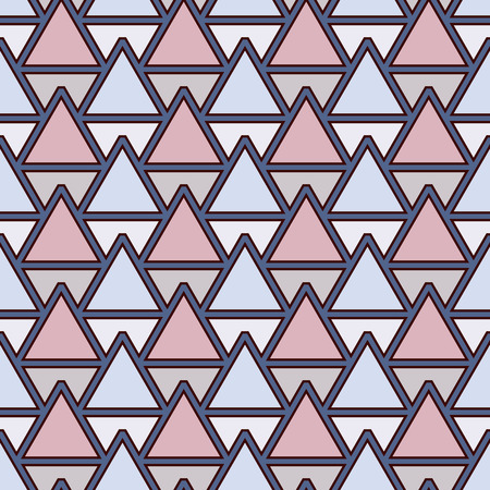 Repeated triangles on white background. Simple abstract wallpaper. Seamless surface pattern design...
