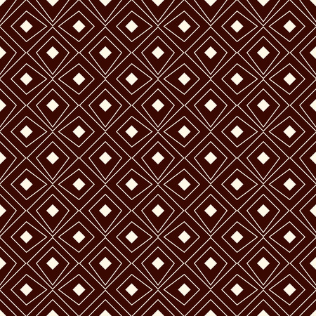 Outline seamless pattern with geometric figures. Ethnic wallpaper. Repeated rhombuses ornamental abstract background. Polygons motif. Digital paper, textile print, page fill. Vector artのイラスト素材