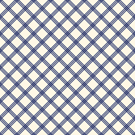 Seamless surface pattern with symmetric geometric ornament. Diagonal stripes grill abstract background.のイラスト素材