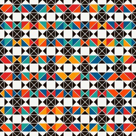 African style seamless surface pattern with abstract figures.のイラスト素材