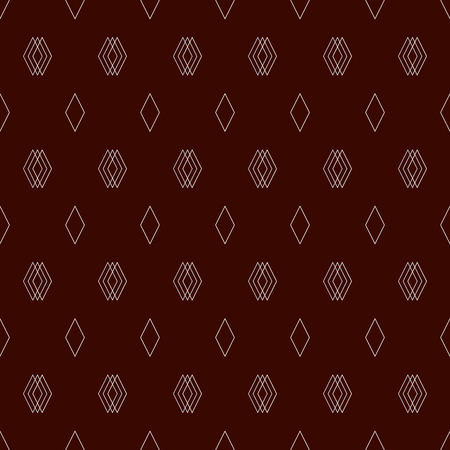 Contemporary seamless pattern with geometric figures. Repeated diamonds ornamental abstract background. Rhombuses and lozenges motif. Minimalist style digital paper, textile print, page fill. Vectorのイラスト素材