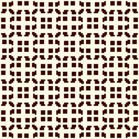 Seamless pattern with simple geometric ornament. Repeated squares and lines background. Contemporary...