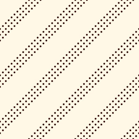 Polka dot seamless pattern. Repeated dotted diagonal stripes texture. Round spots motif. Mini circles abstract wallpaper. Simple minimalist geometric background. Vector digital paper, textile printのイラスト素材